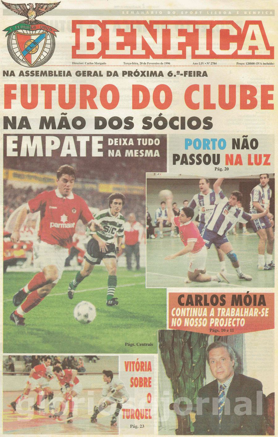 jornal o benfica 2784 1996-02-21